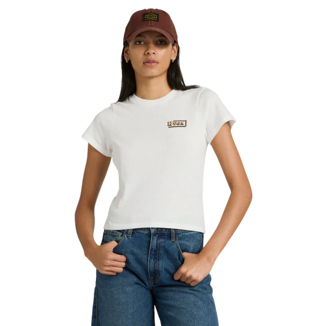 RVCA Women's 411 Tee - Vintage White