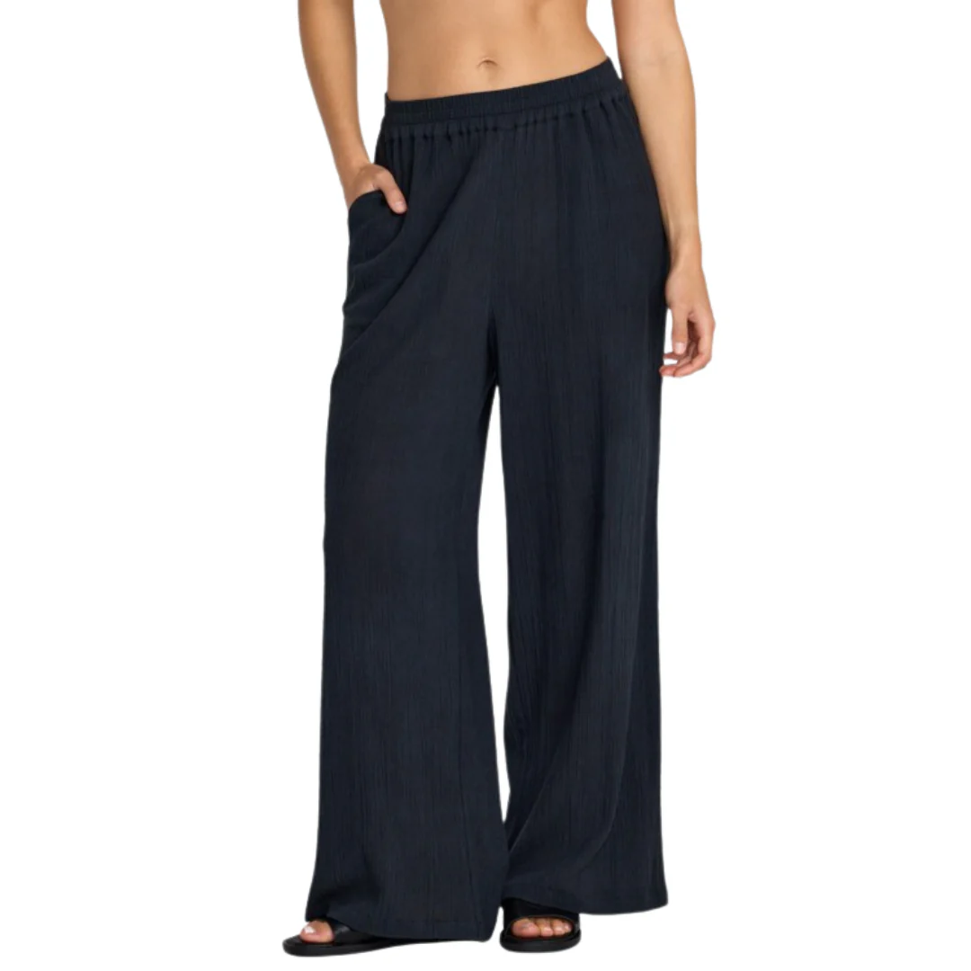 RVCA Women's New Yume Wide Cotton Pants - RVCA Black