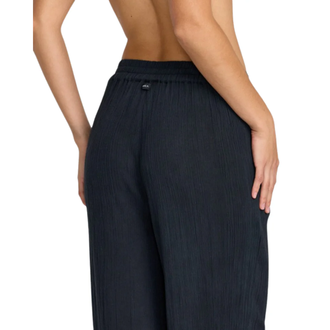 RVCA Women's New Yume Wide Cotton Pants - RVCA Black - Image 3