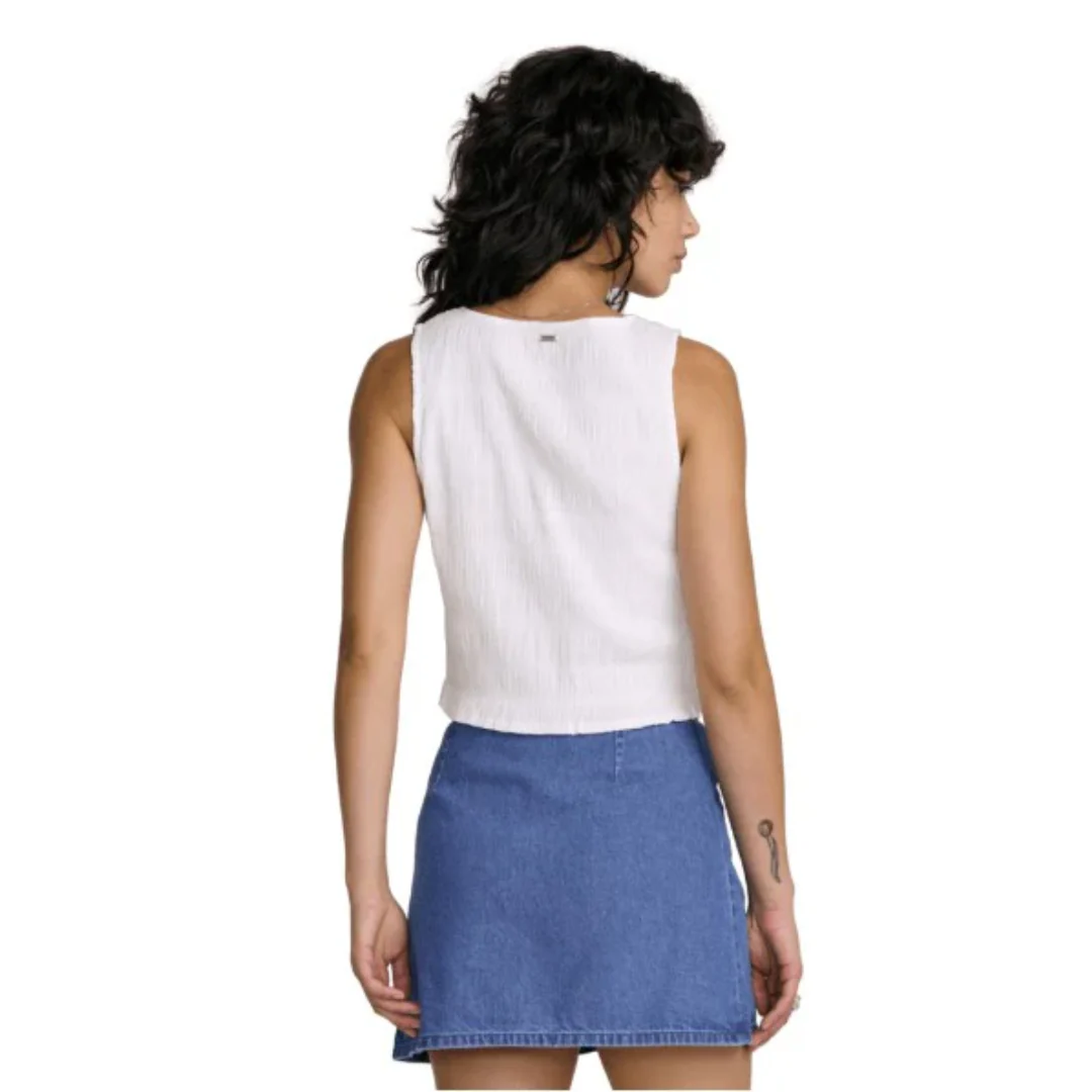 RVCA Women's Scrunch Top - Cloud - Image 4
