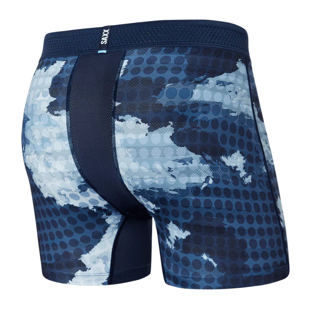 SAXX Men's Droptemp Cooling Mesh Boxer Brief - Cloud Drop Camo/Navy - Image 2