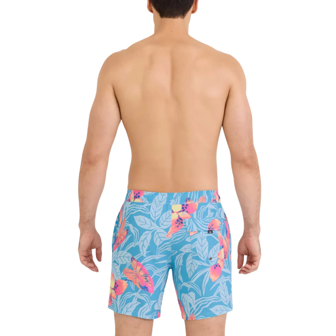 Saxx Men's Oh Buoy 2N1 Volley 7" - Nocturnal Orchid-Azure - Image 2
