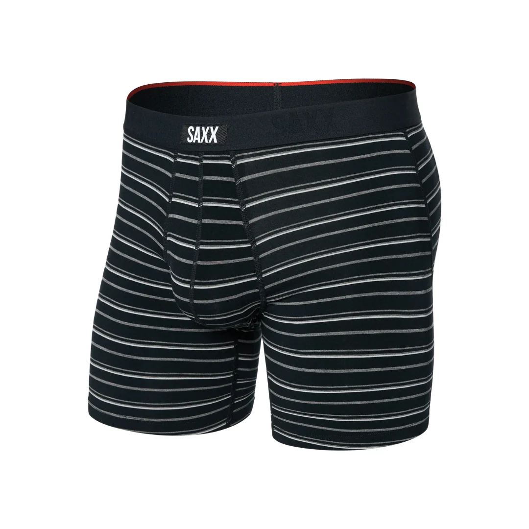 Saxx Men's Vibe XTRA Boxer Brief Fly - BLACK COAST STRIPE