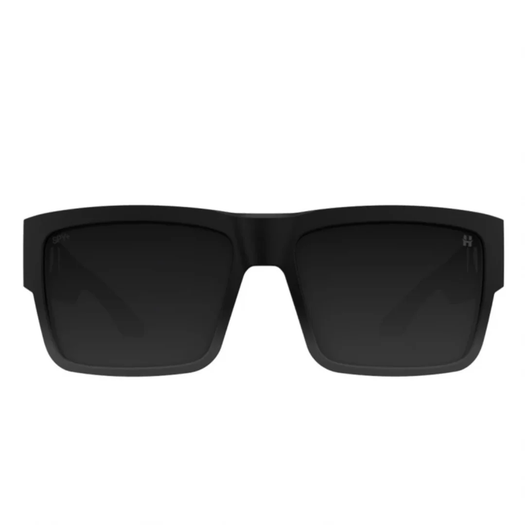 Spy Cyrus Sunglasses - Soft Matte Black Fade Happy Gray Black Mirror - Image 3