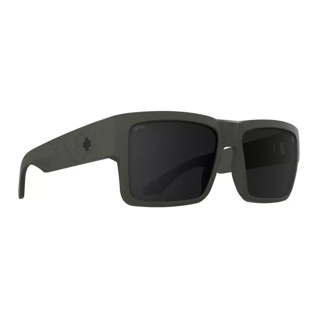 Spy Cyrus Sunglasses - Matte Olive Happy Gray Green