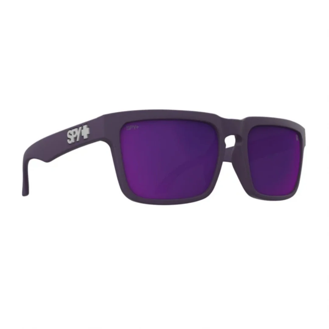 Spy Helm - Matte Plum Happy Gray Green Dark Purple Mirror