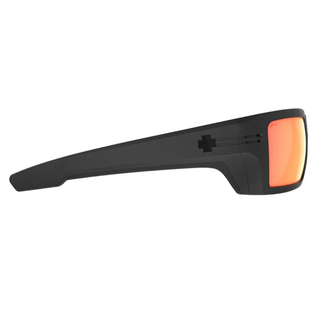 Spy Rebar Men's Sunglasses - ANSI Matte Black Happy Boost Polar Orange Mirror - Image 2