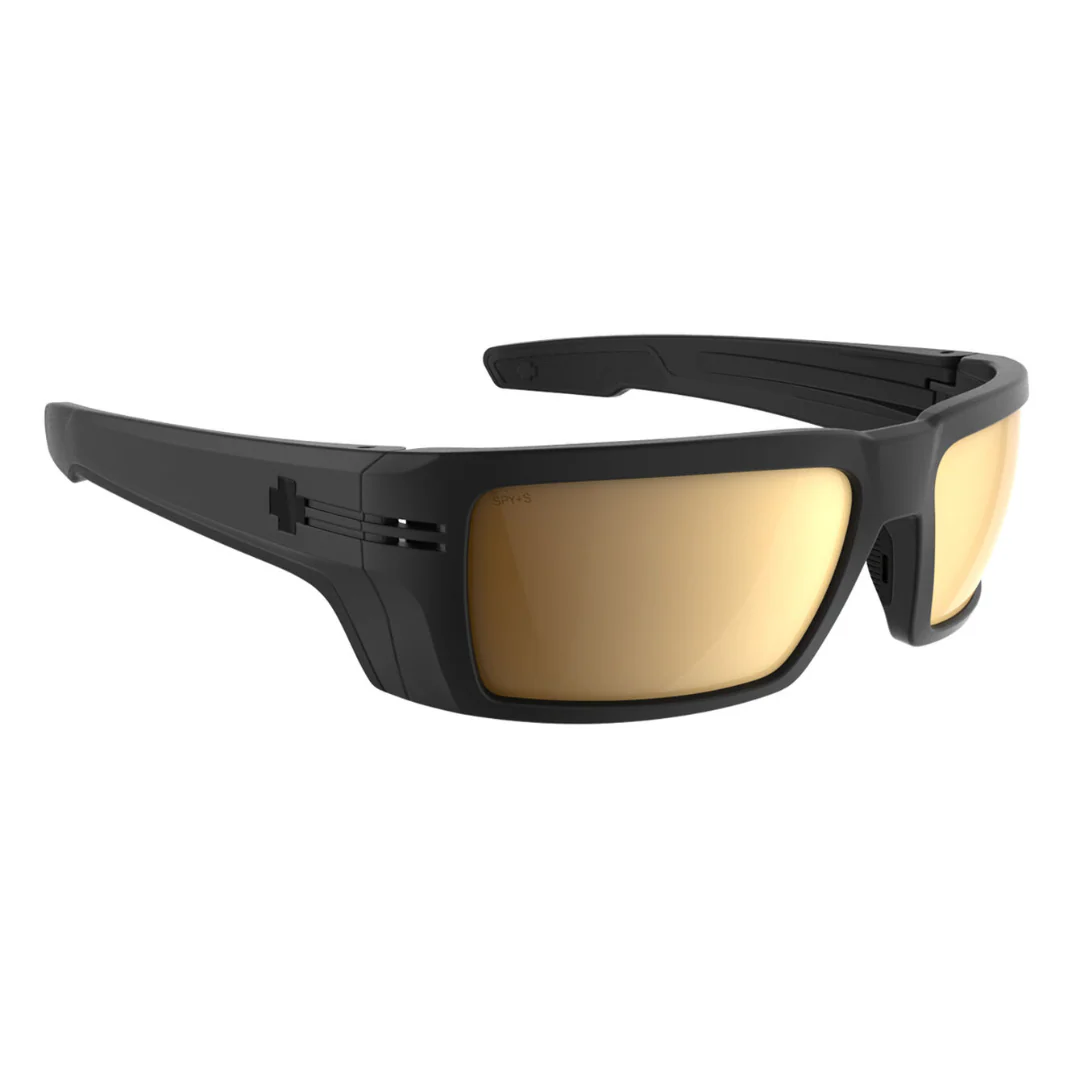 Spy Rebar Men's Sunglasses - ANSI Matte Black Happy Bronze Gold Mirror - Image 2