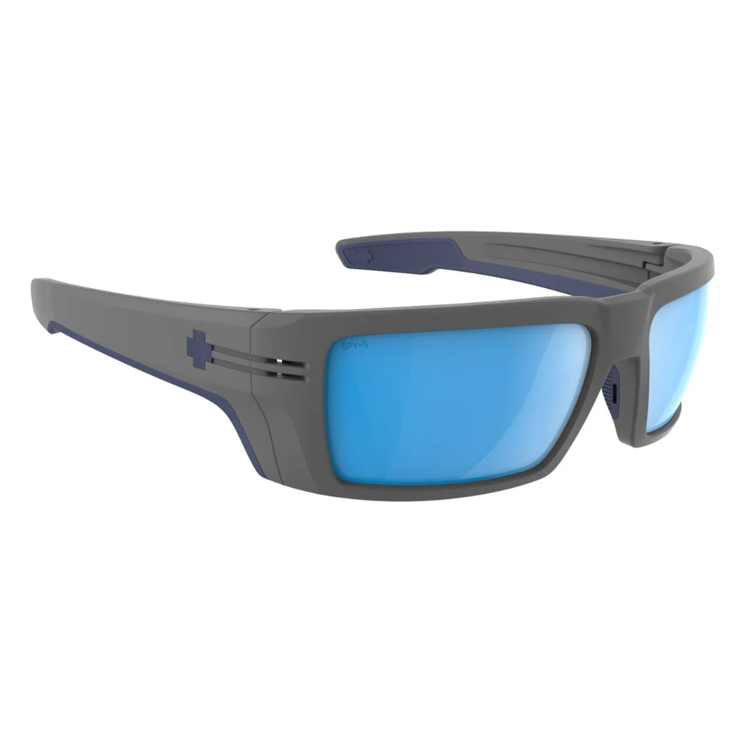 Spy Rebar Men's Sunglasses - ANSI Matte Gray Happy Boost Polar Ice Blue Mirror - Image 2