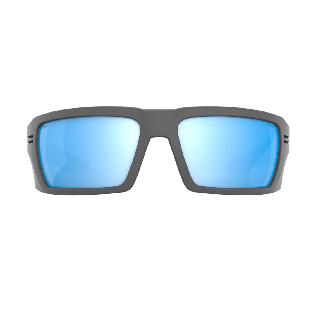 Spy Rebar Men's Sunglasses - ANSI Matte Gray Happy Boost Polar Ice Blue Mirror - Image 3