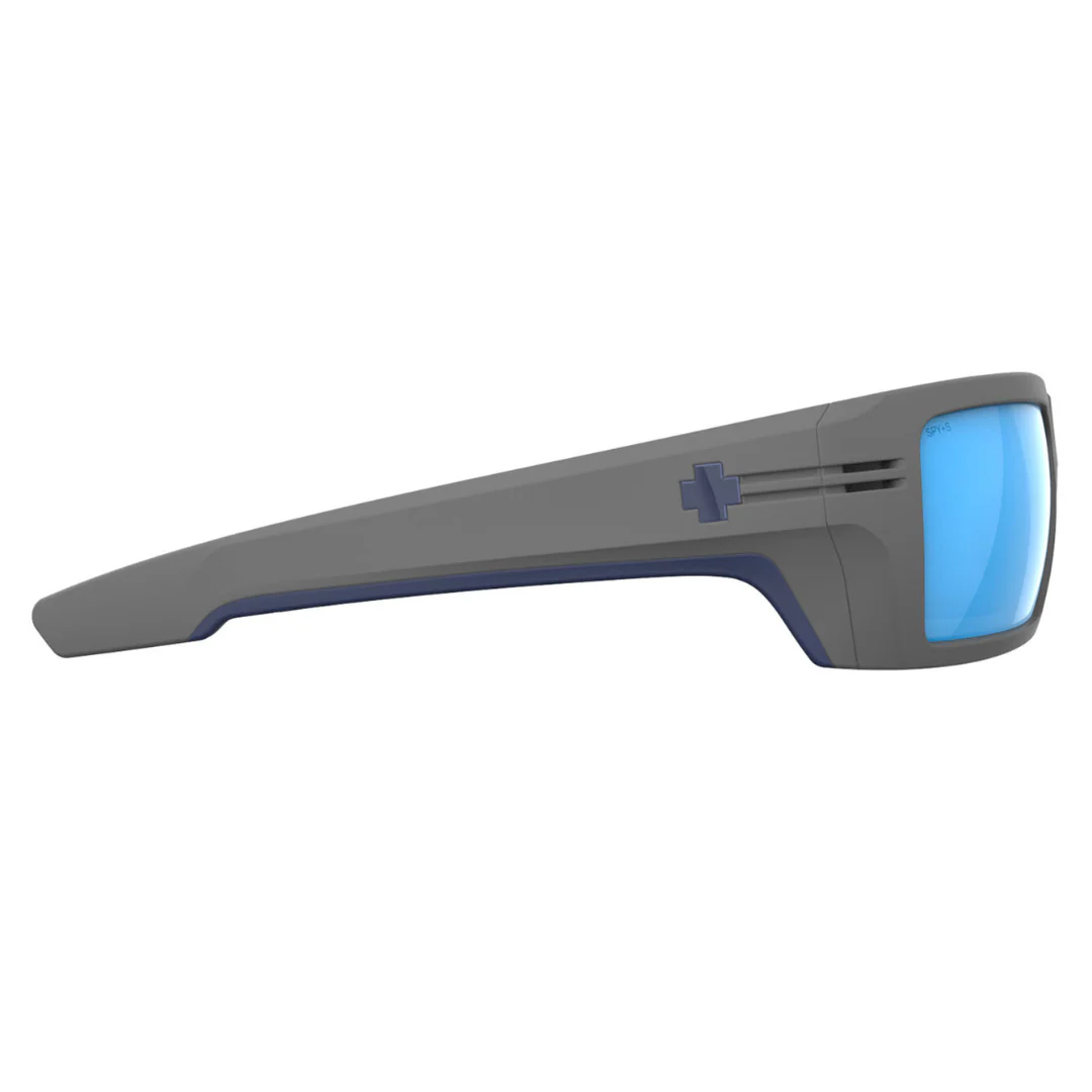 Spy Rebar Men's Sunglasses - ANSI Matte Gray Happy Boost Polar Ice Blue Mirror - Image 4