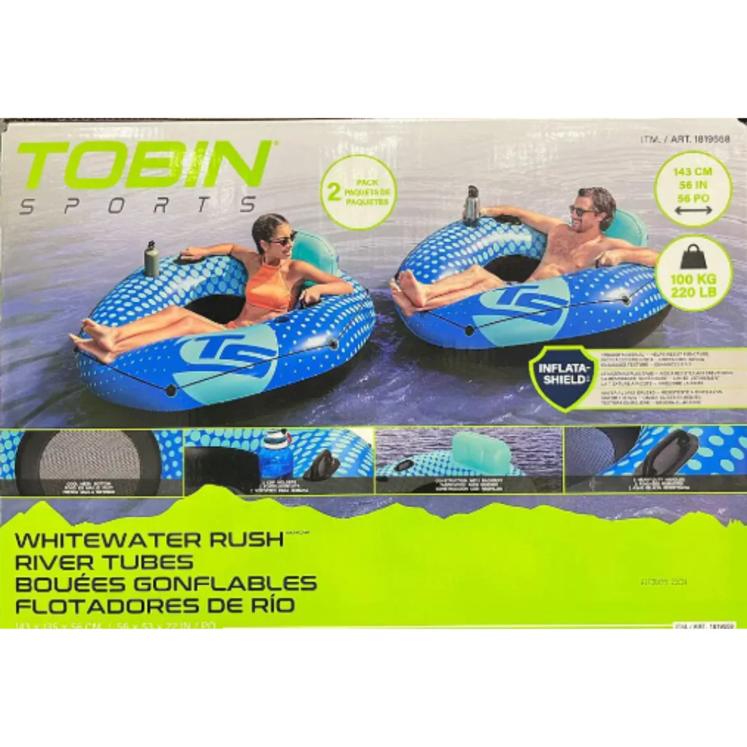 Tobin Sports White Water Rush River Tubes 2 Pack