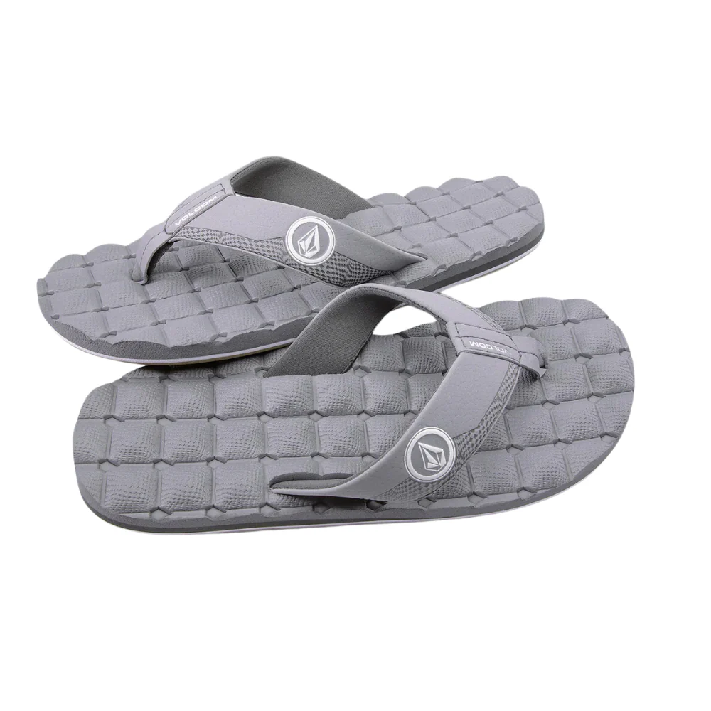 Volcom Men's Recliner Sandals - Light Grey - Image 2