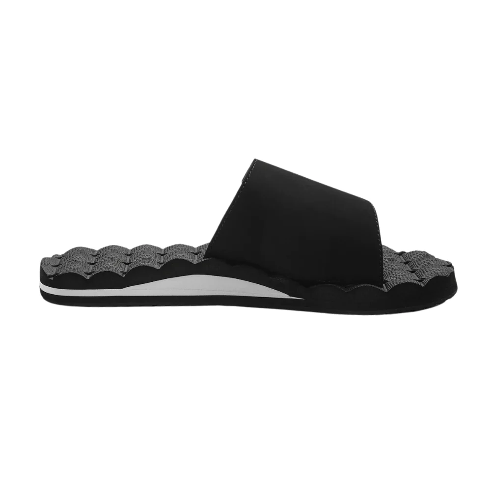 Volcom Men's Recliner Slide Sandals - Black/White - Image 3