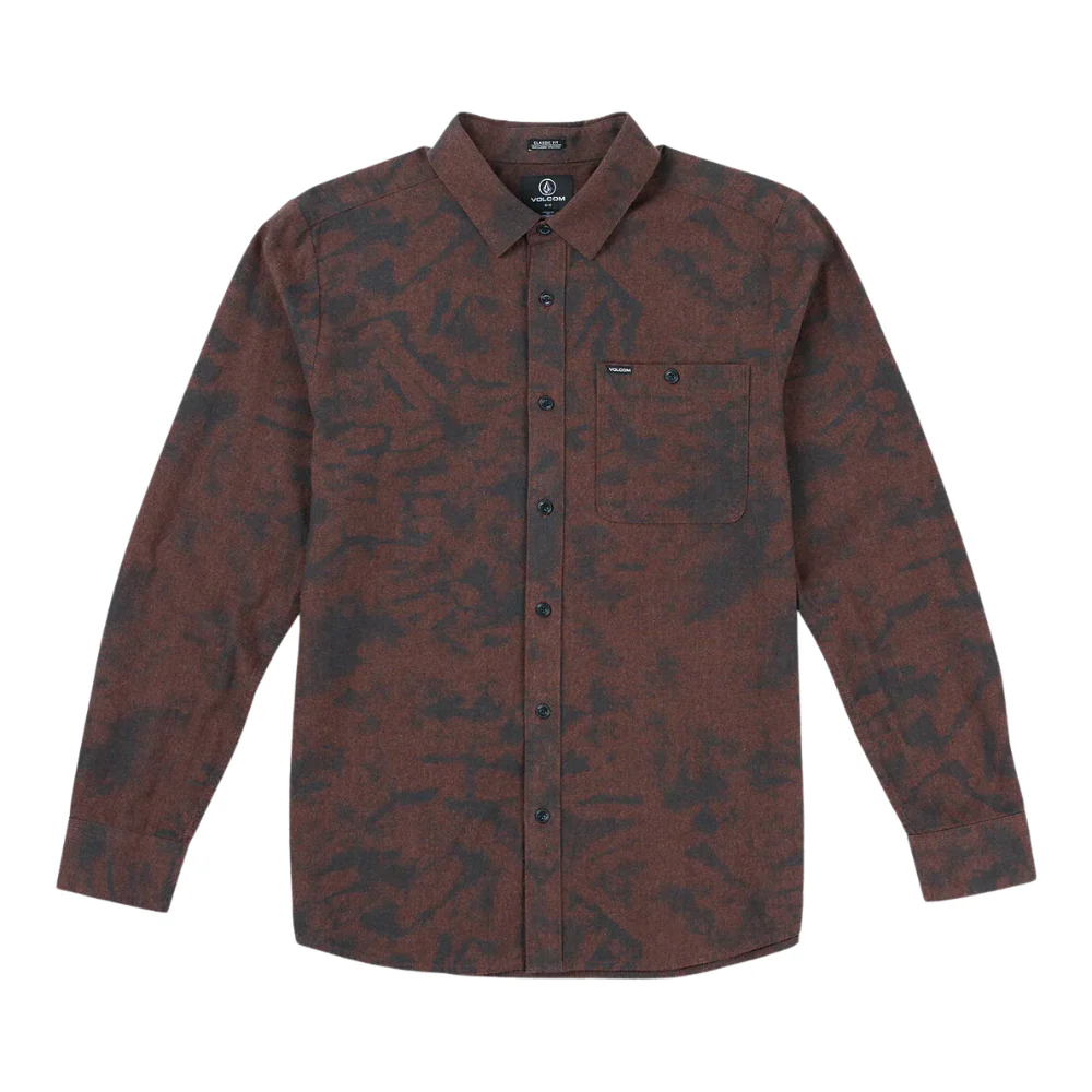Volcom Men's Tie Dye Flannel Long Sleeve