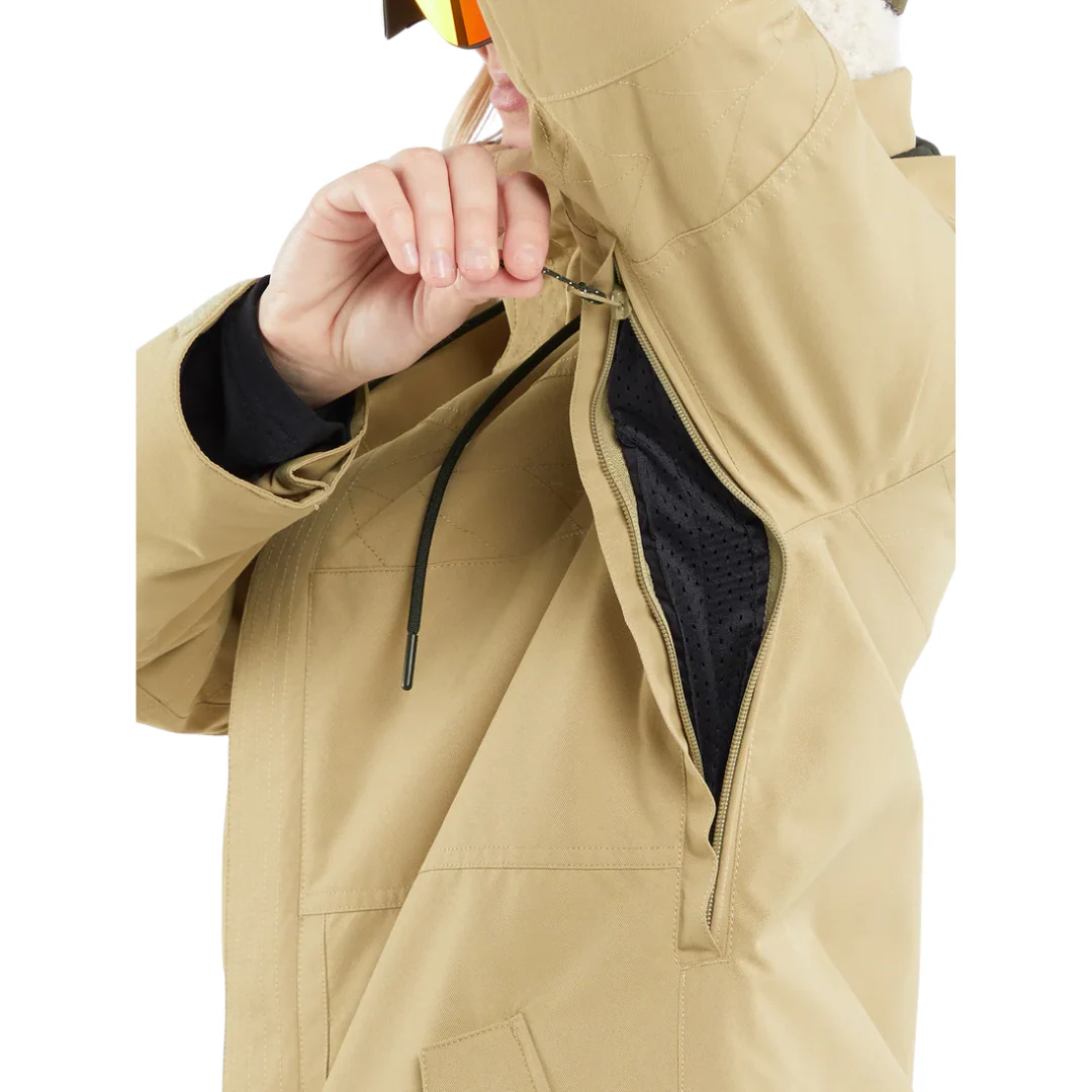 Volcom Women's Fawn Insulated Jacket - Dark Khaki - Image 3